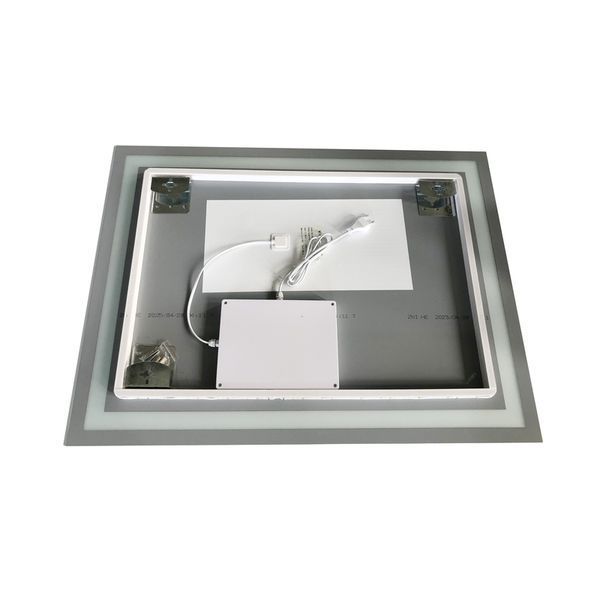Дзеркало Zerix Kubix MR03-80x60-REVERSE з LED Touch, Anti-fog, димером, регулятором яскравості (ZX6053) ZX6053 фото
