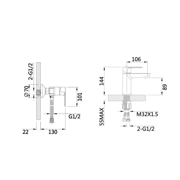 Набор смесителей Latwa 001 + Latwa 010 White SD00052485 фото