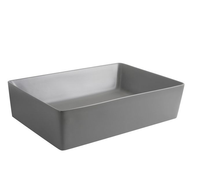 Раковина накладна Mixxus Premium QUADRO-0108 GRAY 550x390x145mm (MP6652) MP6652 фото
