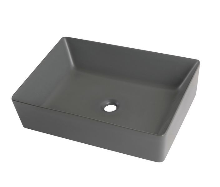 Раковина накладна Mixxus Premium QUADRO-0108 GRAY 550x390x145mm (MP6652) MP6652 фото