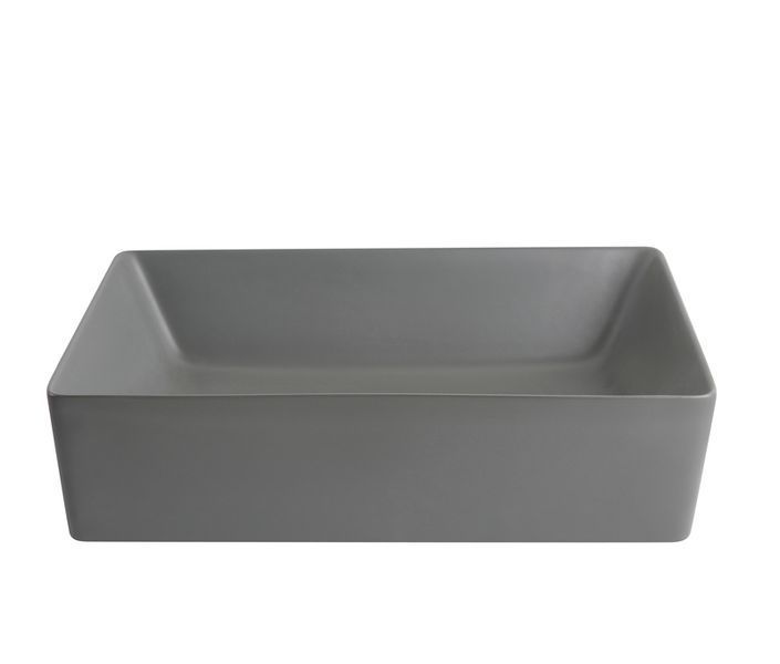 Раковина накладна Mixxus Premium QUADRO-0108 GRAY 550x390x145mm (MP6652) MP6652 фото