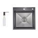 Lidz Handmade H5050HB Мийка для кухні інтегрована Decor Black PVD Honeycomb 2,5/0,5 мм LDH5050BDECPVD48369 SD00054493 фото 1