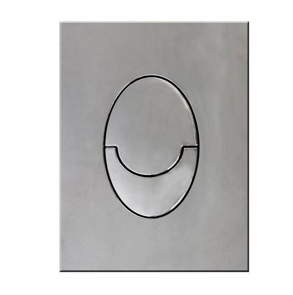 Панель змиву Koer KT-0606-02 157x198x3mm пластикова, кнопка закруглена (SS Color) (KR6238) KR6238 фото