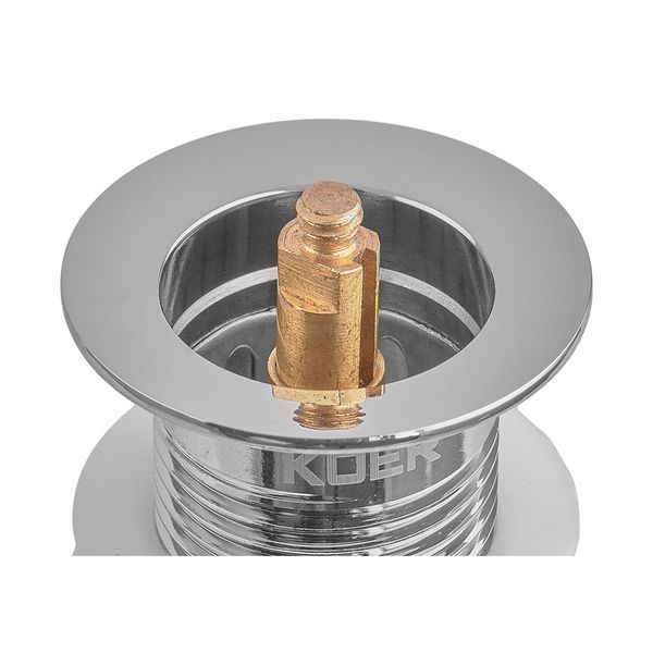Донный клапан для раковины Koer PW-10-01 1 1/4'' без перелива автоматический СLICK-СLACK (Цвет хром) (KR5797) KR5797 фото