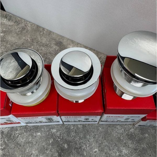 Донный клапан для раковины Koer PW-10-01 1 1/4'' без перелива автоматический СLICK-СLACK (Цвет хром) (KR5797) KR5797 фото