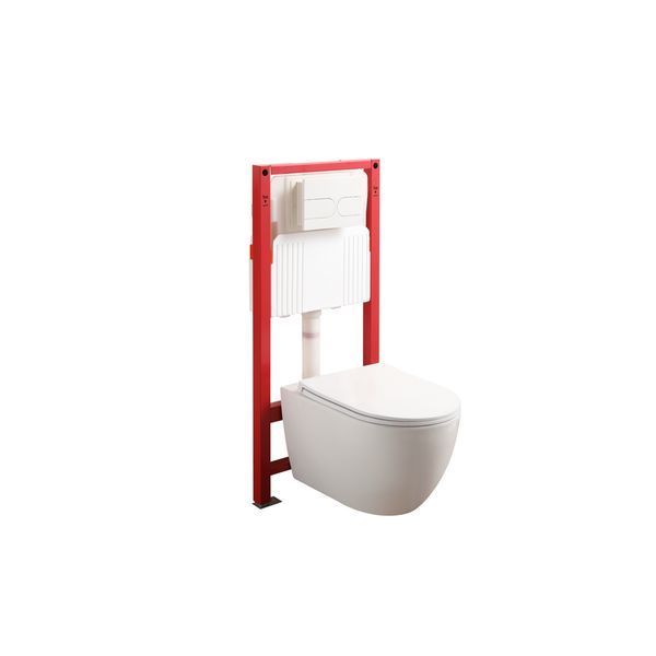 Комплект: MIXXUS PREMIUM ELLIPSE-SET-2101 Унітаз система змиву TORNADO 3.0+ Інсталяція KOER KT-0404 + панель KT-0604-03 WHITE (MP6667) MP6667 фото