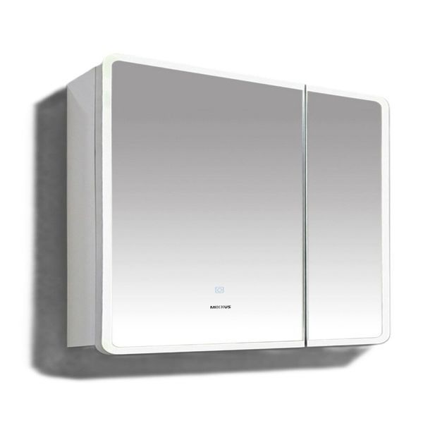 Дзеркальна шафка Mixxus Premium Olivary CM01-80x70x13см, з LED Touch, димером, регулятором яскравості (MI8296) MI8296 фото