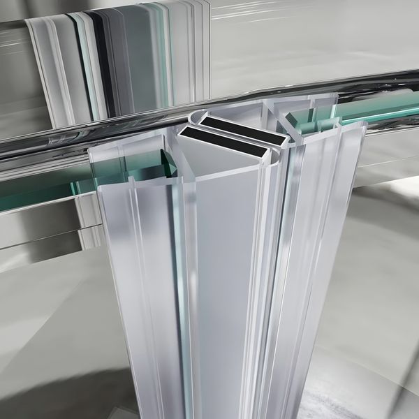 Душова кабіна без піддону Koer SR SC04-90x90x195-TR-01 прозоре скло Easy Clean 5мм, хром (KR5360) KR5360 фото