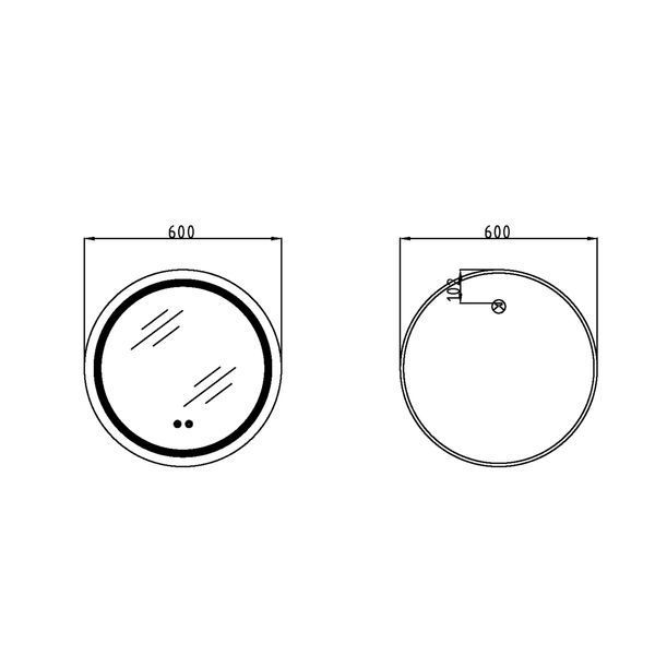 Зеркало Qtap Mideya R600 с LED-подсветкой Touch, с антизапотеванием, диммером QT2078F803W SD00034656 фото