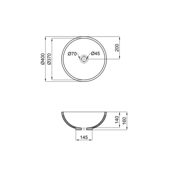 Раковина-чаша Qtap Owl 400х400х155 White QT1911K53WN SD00053082 фото