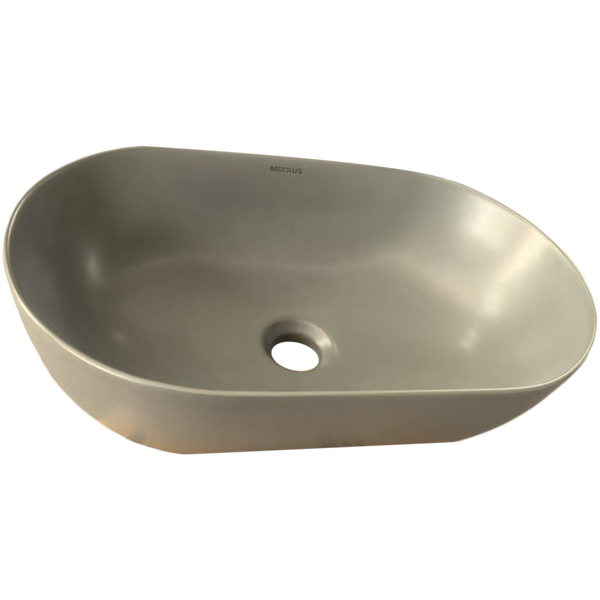 Раковина накладна Mixxus Premium ELLIPSE-0109 GRAY 500x300x140mm (MP6653) MP6653 фото