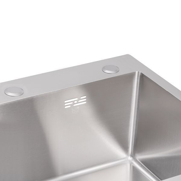 Комплект для кухні Lidz Brushed Steel: Інтегрована мийка H6050 + Змішувач Aria 015F3 Grey з гнучким виливом (LDH6050BRU35371 + LDARI015F3GRE43363) SD475486 фото