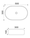 Раковина накладна Mixxus Premium ELLIPSE-0109 GRAY 500x300x140mm (MP6653) MP6653 фото 8