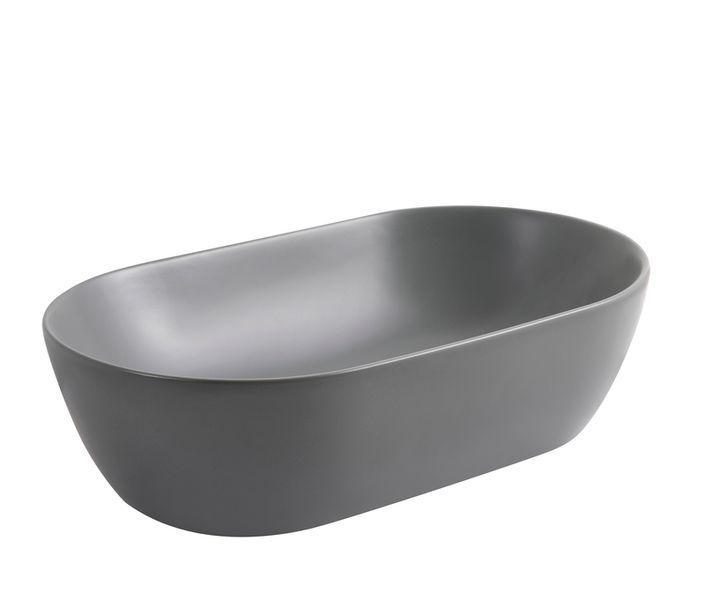 Раковина накладна Mixxus Premium ELLIPSE-0109 GRAY 500x300x140mm (MP6653) MP6653 фото