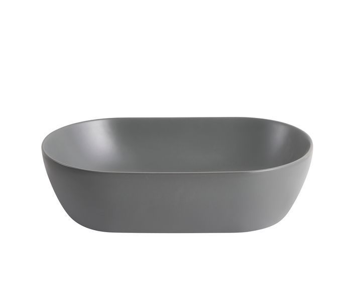 Раковина накладна Mixxus Premium ELLIPSE-0109 GRAY 500x300x140mm (MP6653) MP6653 фото
