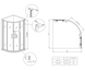 Душова кабіна без піддону Koer SR SC04-90x90x195-TR-01 прозоре скло Easy Clean 5мм, хром (KR5360) KR5360 фото 22