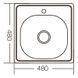 Мойка кухонная Zerix Z4848-06-160D (decor) (ZM0558) ZM0558 фото 2