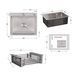 Комплект для кухні Lidz Brushed Steel: Інтегрована мийка H6050 + Змішувач Aria 015F3 Grey з гнучким виливом (LDH6050BRU35371 + LDARI015F3GRE43363) SD475486 фото 3