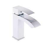 Змішувач для раковини Qtap Swan Cascada QTSWA270CRW45568 Chrome/White SD00051692 фото