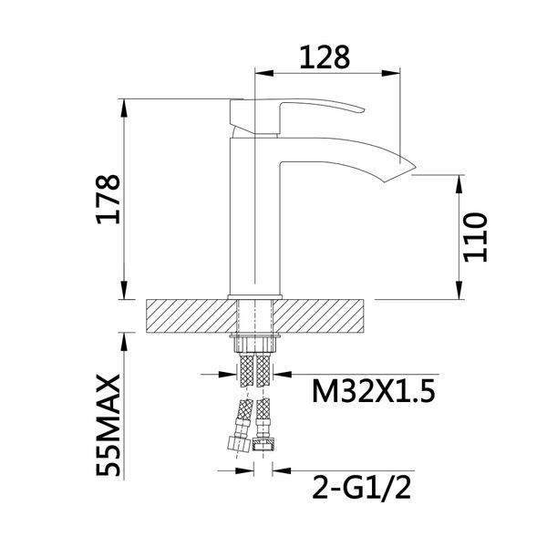 Смеситель для раковины Qtap Swan Cascada QTSWA270CRW45568 Chrome/White SD00051692 фото