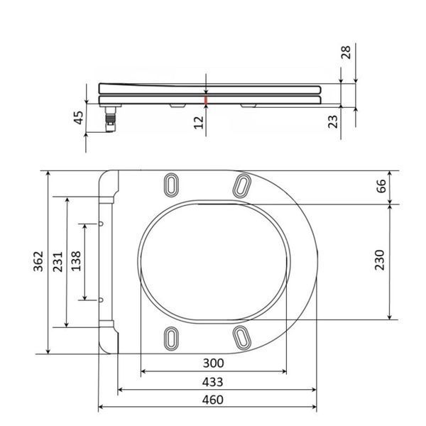 Qtap Сиденье для унитаза напольного (Grand) 560&times;363&times;30 мм, White, с микролифтом, Slim Duroplast, Quick Release QT26228301W3 SD00053639 фото