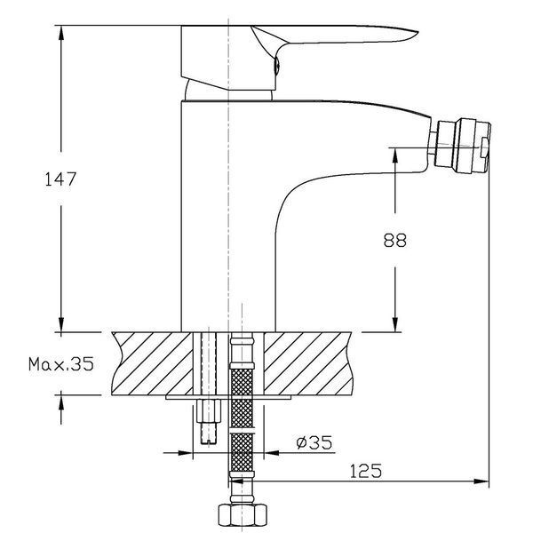 Смеситель для биде Haiba Columbia 002 (HB0806) HB0806 фото
