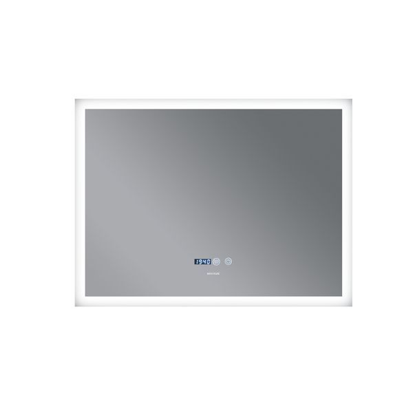 Дзеркало Mixxus FLAT MR04-100x80 з Led Touch, Anti-fog, димером, регулятором яскравості, годинником (MI6927) MI6927 фото