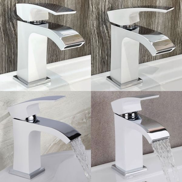 Змішувач для раковини Qtap Swan Cascada QTSWA270CRW45568 Chrome/White SD00051692 фото