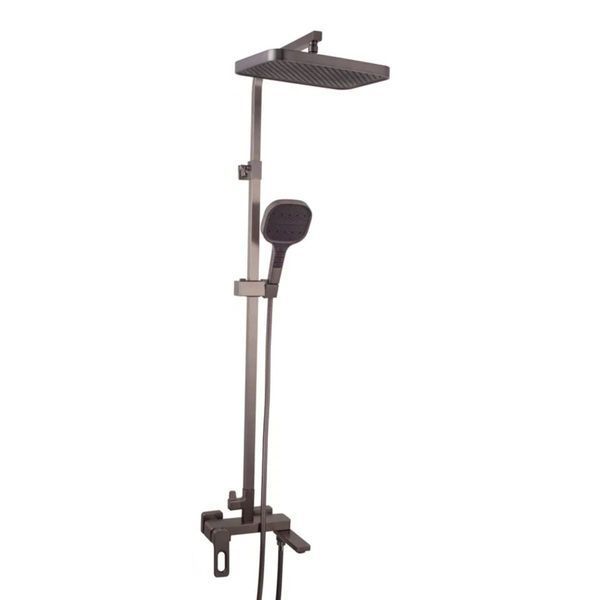 Комплект 2 в 1 для ванной комнаты KOER KB-031 графит: Душевая система KB-56031-07 + Смеситель для раковины KB-10031-07 KR440432 фото