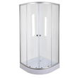 Душова кабіна без піддону Mixxus PLAIN SC01-90x90x185-TR CHROME прозоре скло 4мм (MI6899)
