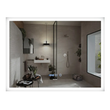 Зеркало Mixxus FLAT MR04-80x60 с Led Touch, Anti-fog, димером, регулятором яркости, часами (MI6928) MI6928 фото
