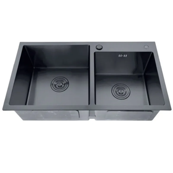 Мойка из нерж. стали ZERIX ZH7843D-215 NANO-BLACK (3.0/0.8) (MX1594) MX1594 фото