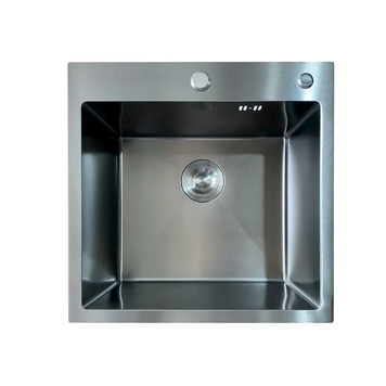 Мийка для кухні з нержавіючої сталі MIXXUS MH5050 MICRO DECOR GRAPHITE, 3.0/0.8 мм, колір графіт (MI8213) MI8213 фото