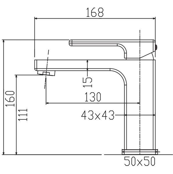 Смеситель для умывальника Koer KB-10039-01 (Цвет хром) (KR5994) KR5994 фото