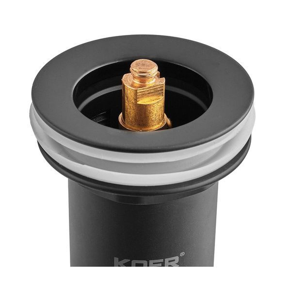 Донний клапан для раковини Koer PW-08-05 1 1/4'' без переливу автоматичний СLICK-СLACK (Колір чорн) (KR5789) KR5789 фото