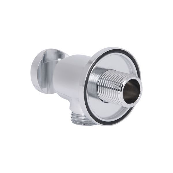 Подключение с держателем для шланга Qtap Spojeni округлое QTCRMBH030 Chrome SD00035718 фото