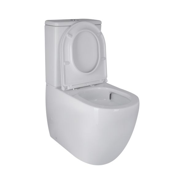 Унитаз-компакт Qtap Robin Ultra Quiet безободковый с сиденьем Soft-close QT13222128AUQ1W SD00051949 фото