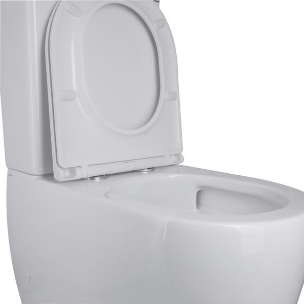 Унітаз-компакт Qtap Robin Ultra Quiet безободковий з сидінням Soft-close QT13222128AUQ1W SD00051949 фото