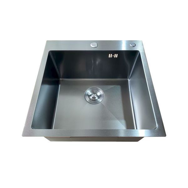 Мийка для кухні з нержавіючої сталі MIXXUS MH5050 MICRO DECOR GRAPHITE, 3.0/0.8 мм, колір графіт (MI8213) MI8213 фото