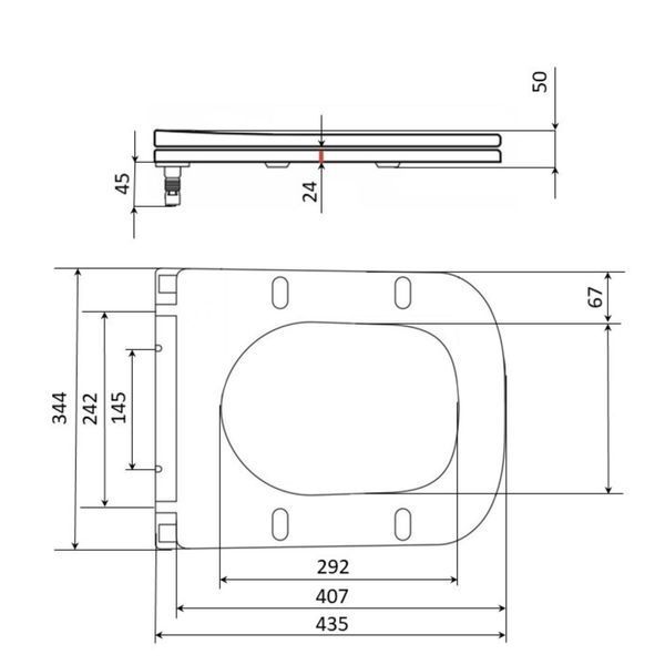 Qtap Сиденье для унитаза (Tern 490,520,610) 435x344x50 мм, White, с микролифтом, Slim Duroplast, Quick Release QTSC179W47353 SD00053477 фото