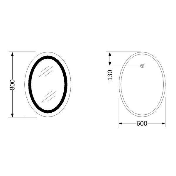 Зеркало Lidz Vida 800х600 с LED-подсветкой Touch, с антизапотеванием, с диммером, рег. яркости LD78LF6080 SD00052339 фото