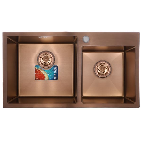 Набор Mixxus SET-7843D-220x1.0-PVD (мойка+смеситель+диспенсер) (MX0586) MX0586 фото