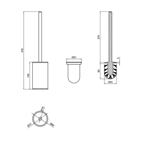 Ёршик напольный Qtap Liberty QTLIBCRM11571 Chrome SD00040052 фото