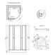 Набір Lidz душова кабіна Latwa SC80x80.SAT.LOW.FR, скло Frost 4 мм + піддон Kupala SD00048657 фото 2