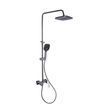 Душова система універсальна Qtap Gemini на три споживача (з виливом) QTGEM111GMB45688 Gunmetal Black PVD, графіт