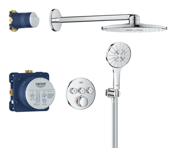 Душова система прихованого монтажу з термостатом Grohe Grohtherm SmartControl (34863000) 34863000 фото