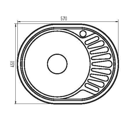 Мойка кухонная Zerix Z5745-06-180MD (micro decor) (ZS0563) ZS0563 фото