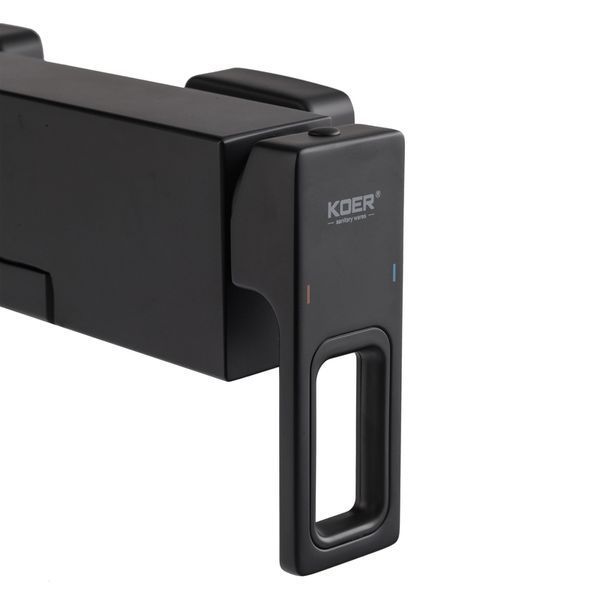 Змішувач для ванни з коротким виливом Koer KB-41009-05 (Колір чорний) (KR6018) KR6018 фото