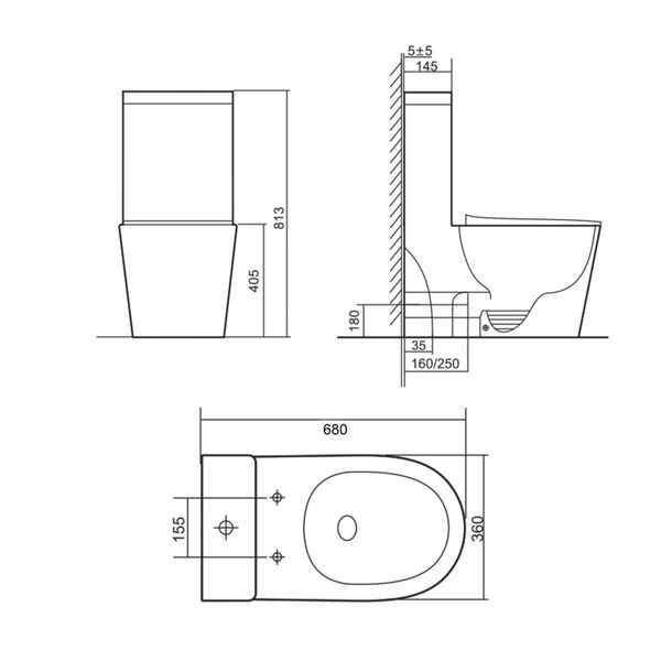 Унітаз-моноблок підлоговий Qtap Swan Ultra Quiet безобідковий з сидінням Soft-close WHITE QT16226080AW SD00052582 фото