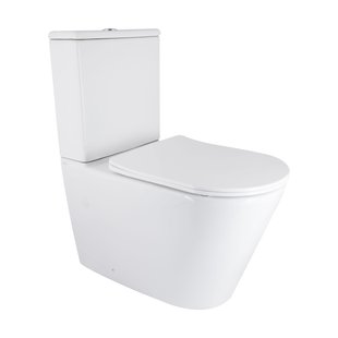 Унітаз підлоговий Qtap Vlasta Ultra Quiet безобідковий з сидінням Soft-close WHITE QT28228300W SD00052619 фото